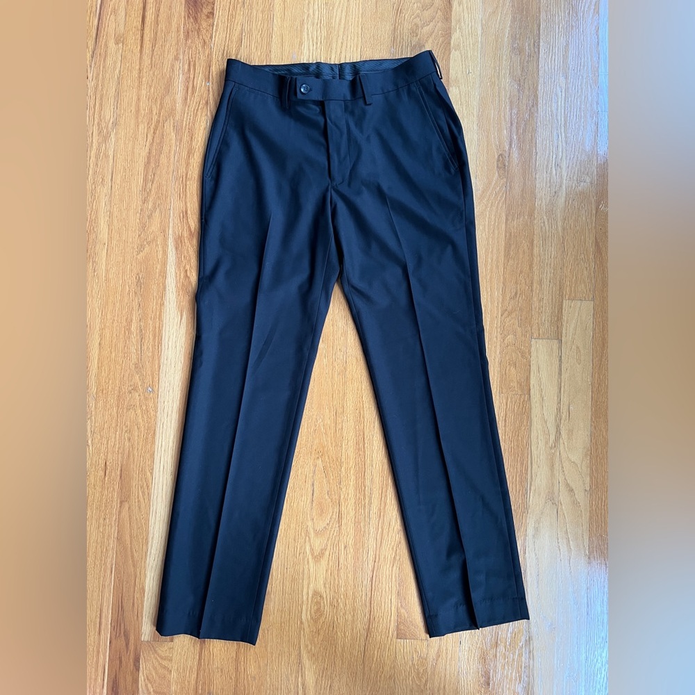 Black Suit Pants dress Pants by Nordstrom modern Fit men's 32W 32L - Picture 3 of 10